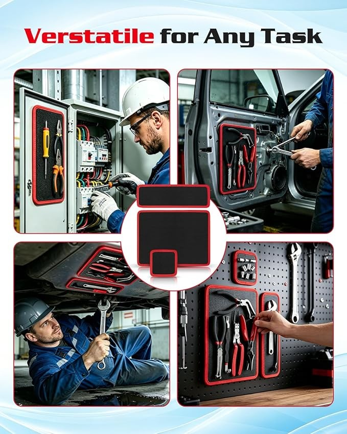 RufoRPM™ Magnetic Work Mat Set (3PCS) – Engine Bay Tool Organizer | No-Lose Bolt System