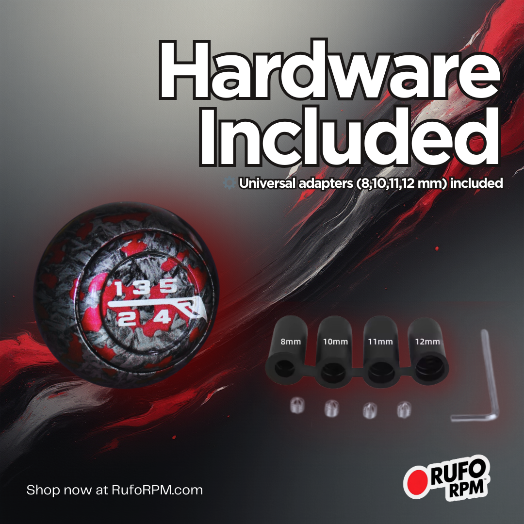 RufoRPM™ Carbon-Style Shift Knob | Forged Look Performance Upgrade (Manual Transmission)