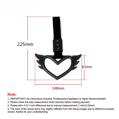 RufoRPM™ JDM Tsurikawa Winged Heart Shape.