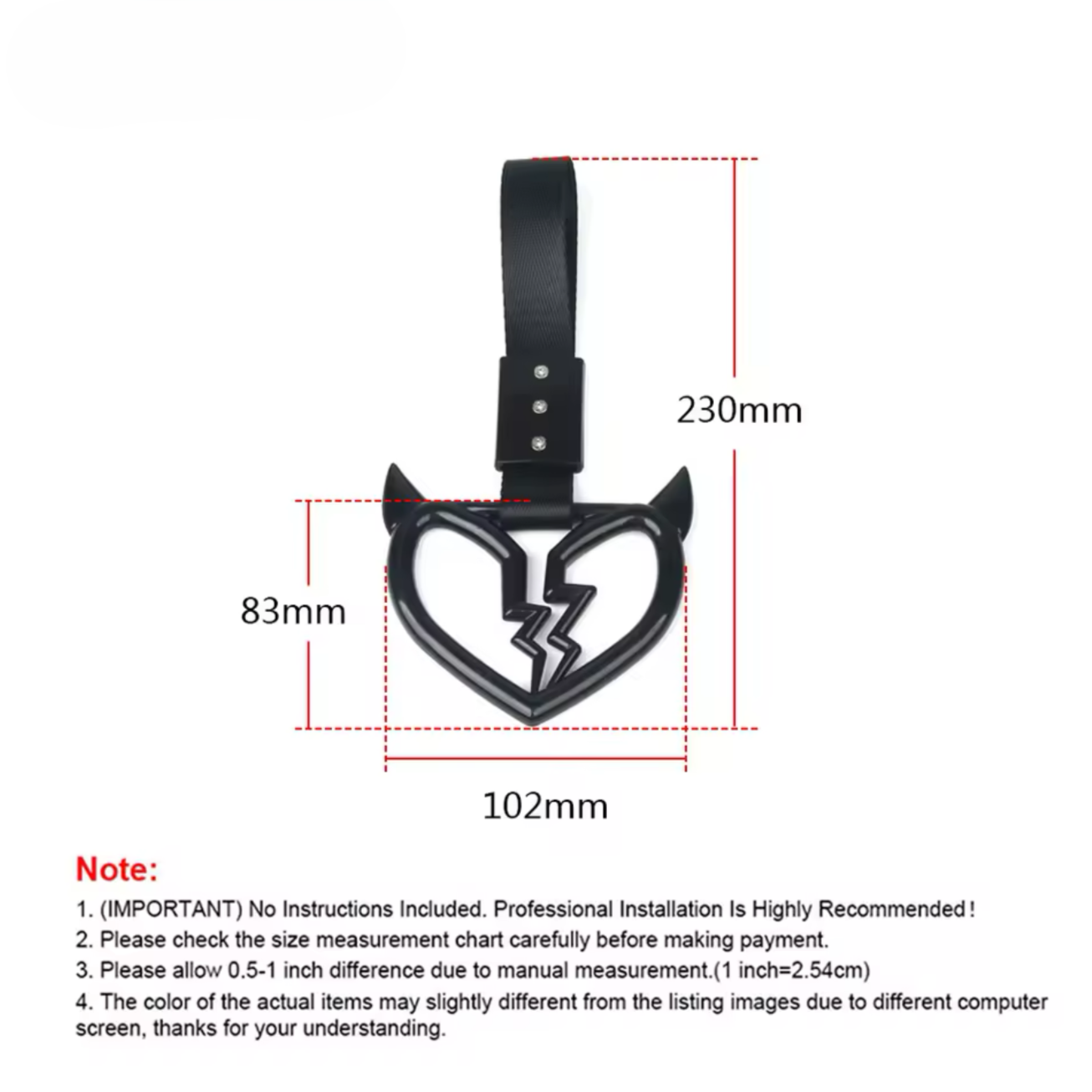 JDM Tsurikawa Devil Broken Heart Shape.