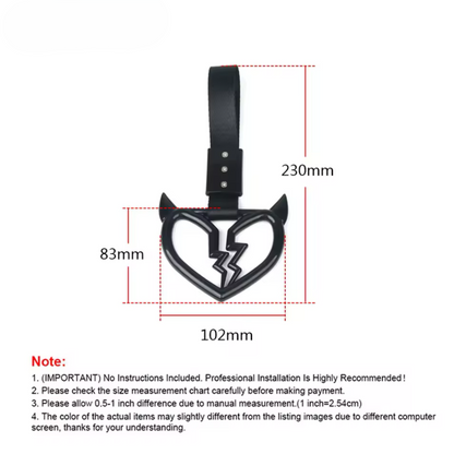 RufoRPM™ JDM Tsurikawa Devil Broken Heart Shape.