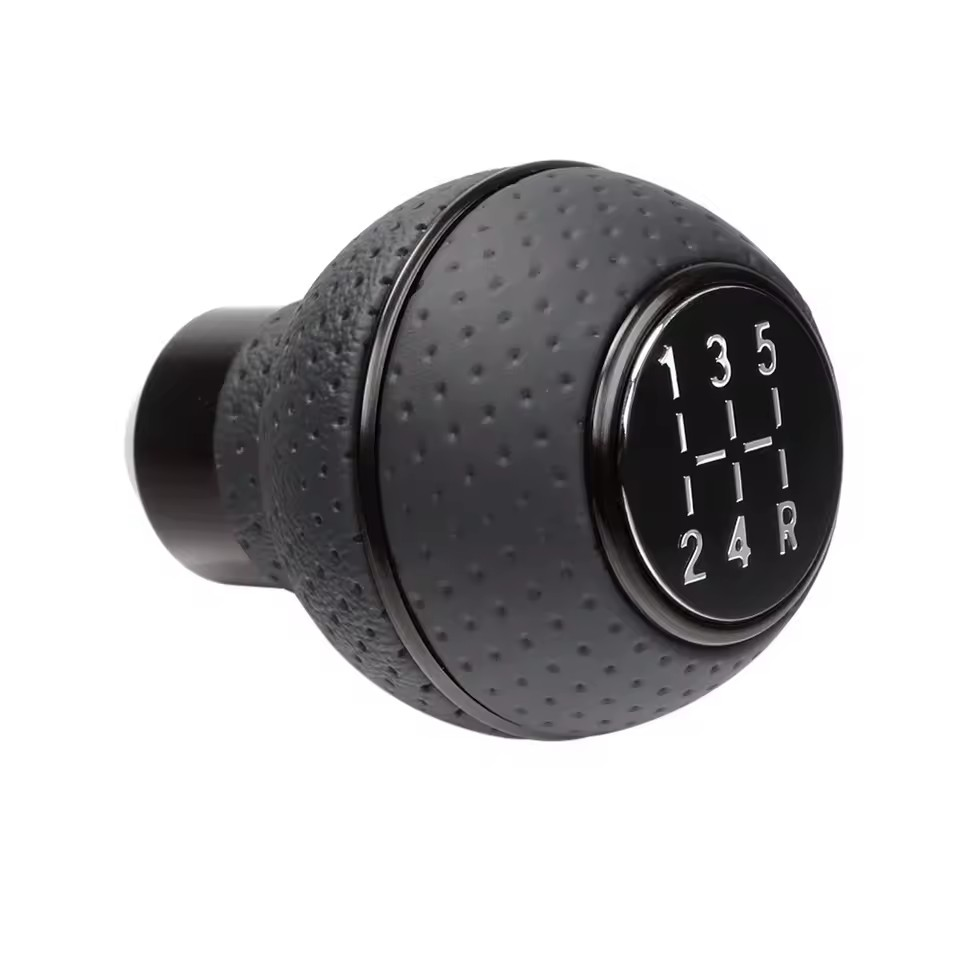 5-Speed Leather Shift Knob – Universal Fit for Manual Cars, Trucks & SUVs