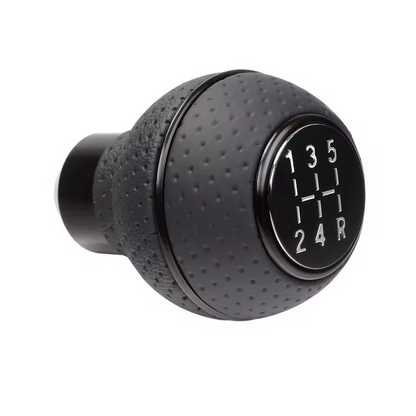 RufoRPM™ 5-Speed Leather Shift Knob – Universal Fit for Manual Cars, Trucks & SUVs