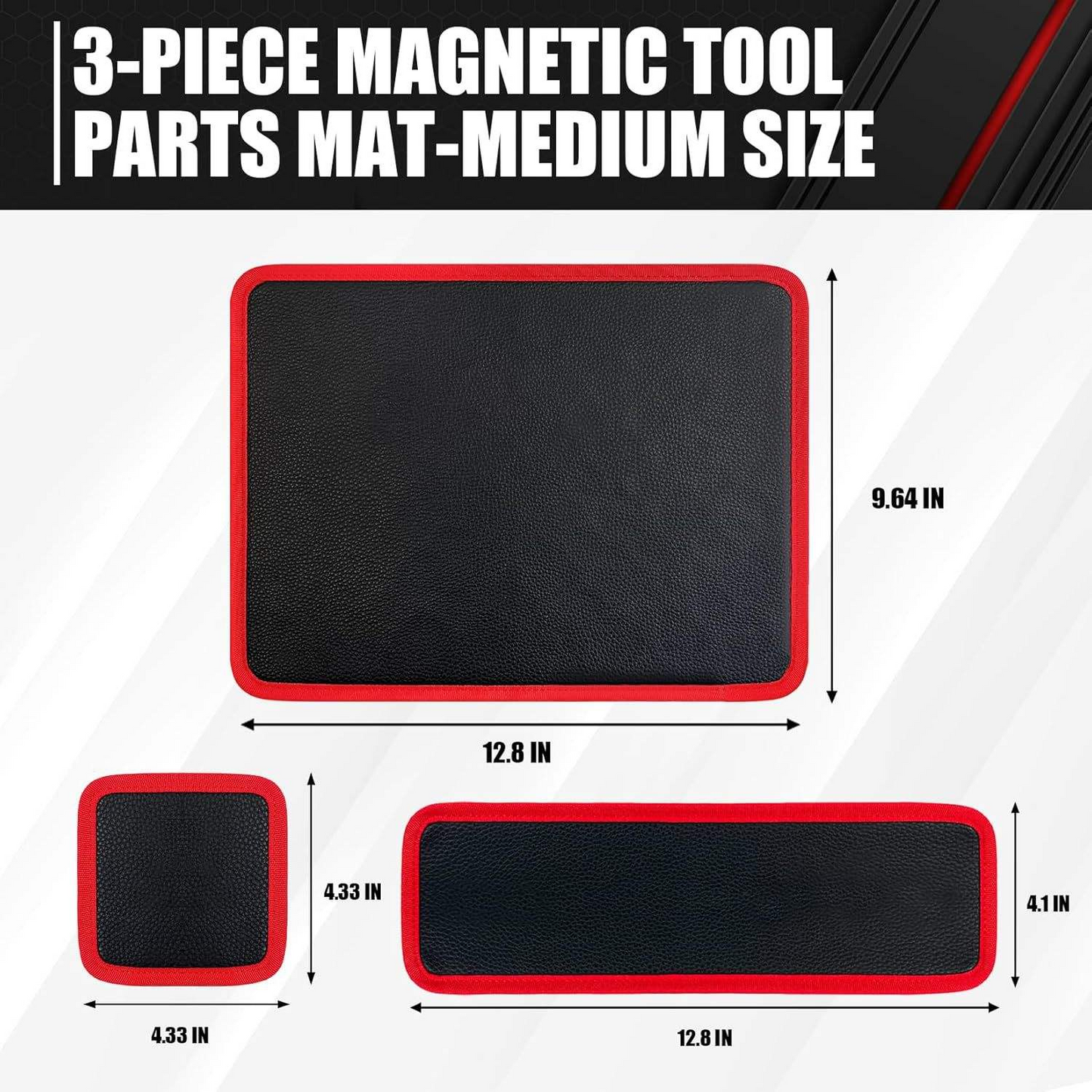 RufoRPM™ Magnetic Work Mat Set (3PCS) – Engine Bay Tool Organizer | No-Lose Bolt System