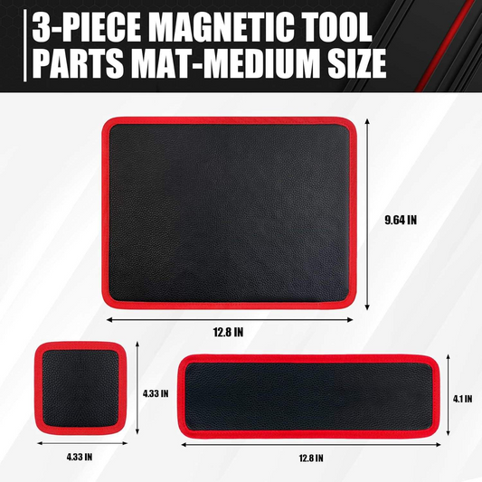 RufoRPM™ Magnetic Work Mat Set (3PCS) – Engine Bay Tool Organizer | No-Lose Bolt System