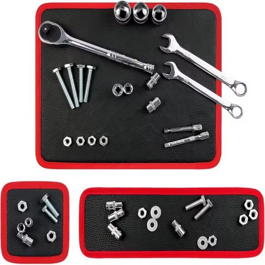 RufoRPM™ Magnetic Work Mat Set (3PCS) – Engine Bay Tool Organizer | No-Lose Bolt System