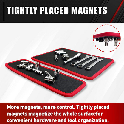 RufoRPM™ Magnetic Work Mat Set (3PCS) – Engine Bay Tool Organizer | No-Lose Bolt System